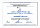 Uzm. Psk. Dan. Muhammed Bahtiyar Psikoloji sertifikası