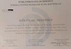 Klinik Psikolog  Dilara Numanoglu Psikoloji sertifikası