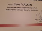 Uzm. Dr. Cem Yalçın Psikiyatri sertifikası