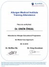 Op. Dr. Erkin Önsal Plastik Rekonstrüktif ve Estetik Cerrahi sertifikası