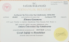 Uzm. Dr. Elnara Gasimova Çocuk Sağlığı ve Hastalıkları sertifikası