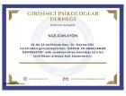 Psk. Nazlıcan Aydın Psikoloji sertifikası