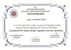 Dr. Mehmet Eken Geleneksel ve Tamamlayıcı Tıp sertifikası