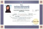Uzm. Dr. Filiz SARI Anestezi ve Reanimasyon sertifikası