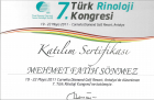 Op. Dr. Mehmet Fatih Sönmez Kulak Burun Boğaz hastalıkları - KBB sertifikası