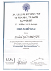 Uzm. Dr. Zuhal Güldeste Fiziksel Tıp ve Rehabilitasyon sertifikası