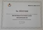 Uzm. Dr. Oğuz Bak Nöroloji (Beyin ve Sinir Hastalıkları) sertifikası