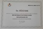Uzm. Dr. Oğuz Bak Nöroloji (Beyin ve Sinir Hastalıkları) sertifikası