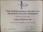 Op. Dr. Gökhan Özerdem Plastik Rekonstrüktif ve Estetik Cerrahi sertifikası