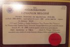Op. Dr. Sümeyra Tatar Kadın Hastalıkları ve Doğum sertifikası