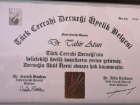 Op. Dr. Tahir Atun Genel Cerrahi sertifikası