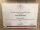 Op. Dr. Canberk Mirza Ortopedi ve Travmatoloji sertifikası