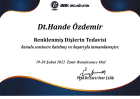 Dt. Hande Özdemir Diş Hekimi sertifikası
