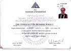 Dr. Cemalettin Ekmekcioğlu Geleneksel ve Tamamlayıcı Tıp sertifikası