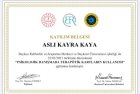 Uzm. Kl. Psk. Aslı Kayra Kaya Psikoloji sertifikası