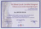 Doç. Dr. Serkan Arslan Çocuk Cerrahisi sertifikası