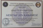 Doç. Dr. Mehtap Karameşe Plastik Rekonstrüktif ve Estetik Cerrahi sertifikası
