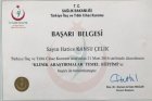 Doç. Dr. Hatice Çelik Kadın Hastalıkları ve Doğum sertifikası