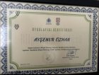Uzm. Kl. Psk. Ayşenur Özhan Klinik Psikolog sertifikası