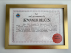 Op. Dr. Hurrem Şebnem Gürler Plastik Rekonstrüktif ve Estetik Cerrahi sertifikası