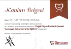 Dt. Halime Savaş Diş Hekimi sertifikası