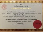Op. Dr. Aliye Balkan Özmen Kadın Hastalıkları ve Doğum sertifikası