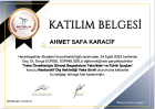Dt. Ahmet Safa Karacif Diş Hekimi sertifikası