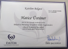Uzm. Psk. Hatice Üstüner Psikoloji sertifikası