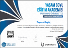 Psk. Zeynep Özgüç Psikoloji sertifikası
