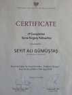 Prof. Dr. Seyit Ali Gümüştaş Ortopedi ve Travmatoloji sertifikası