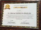 Op. Dr. Merve SARIKAYA ERASLAN Kadın Hastalıkları ve Doğum sertifikası