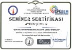 Psk. Aydın Şensoy Psikoloji sertifikası