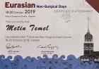 Op. Dr. Metin Temel Plastik Rekonstrüktif ve Estetik Cerrahi sertifikası