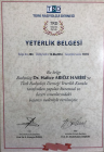 Doç. Dr. Hatice Arıöz Habibi Radyoloji sertifikası