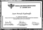 Doç. Dr. Mustafa Kaplanoğlu Kadın Hastalıkları ve Doğum sertifikası