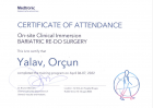 Doç. Dr. Orçun Yalav Genel Cerrahi sertifikası