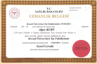 Op. Dr. Alper Kurt Genel Cerrahi sertifikası