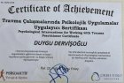 Uzm. Kl. Psk. Duygu Dervişoğlu Psikoloji sertifikası