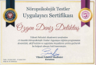 Uzm. Psk. Özgen Deniz Deliktaş Psikoloji sertifikası