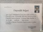 Prof. Dr. Servet Rüştü Karahan Genel Cerrahi sertifikası