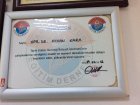 Op. Dr. Ayhan Kara Beyin ve Sinir Cerrahisi sertifikası