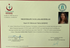 Uzm. Dr. Münevver Fatma Şaşmaz Fiziksel Tıp ve Rehabilitasyon sertifikası