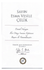 Dt. Esma Vesile Bayram Diş Hekimi sertifikası