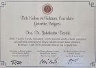 Doç. Dr. Sabahattin Destek Genel Cerrahi sertifikası