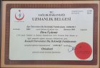 Uzm. Dt. Ebru Üçdemir Diş Hekimi sertifikası
