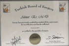 Op. Dr. Ahmet Er Genel Cerrahi sertifikası
