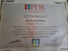 Psk. Dan. Betül Albayrak Psikoloji sertifikası
