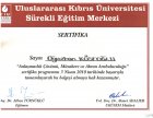 Uzman Dil ve Konuşma Terapisti Oğuzhan Köseoğlu Dil Konuşma Bozuklukları sertifikası