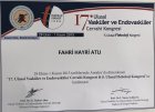 Op. Dr. Fahri Hayri Atlı Kalp Damar Cerrahisi sertifikası