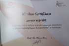 Dyt. Zeynep Başyiğit Özel Diyetisyen sertifikası